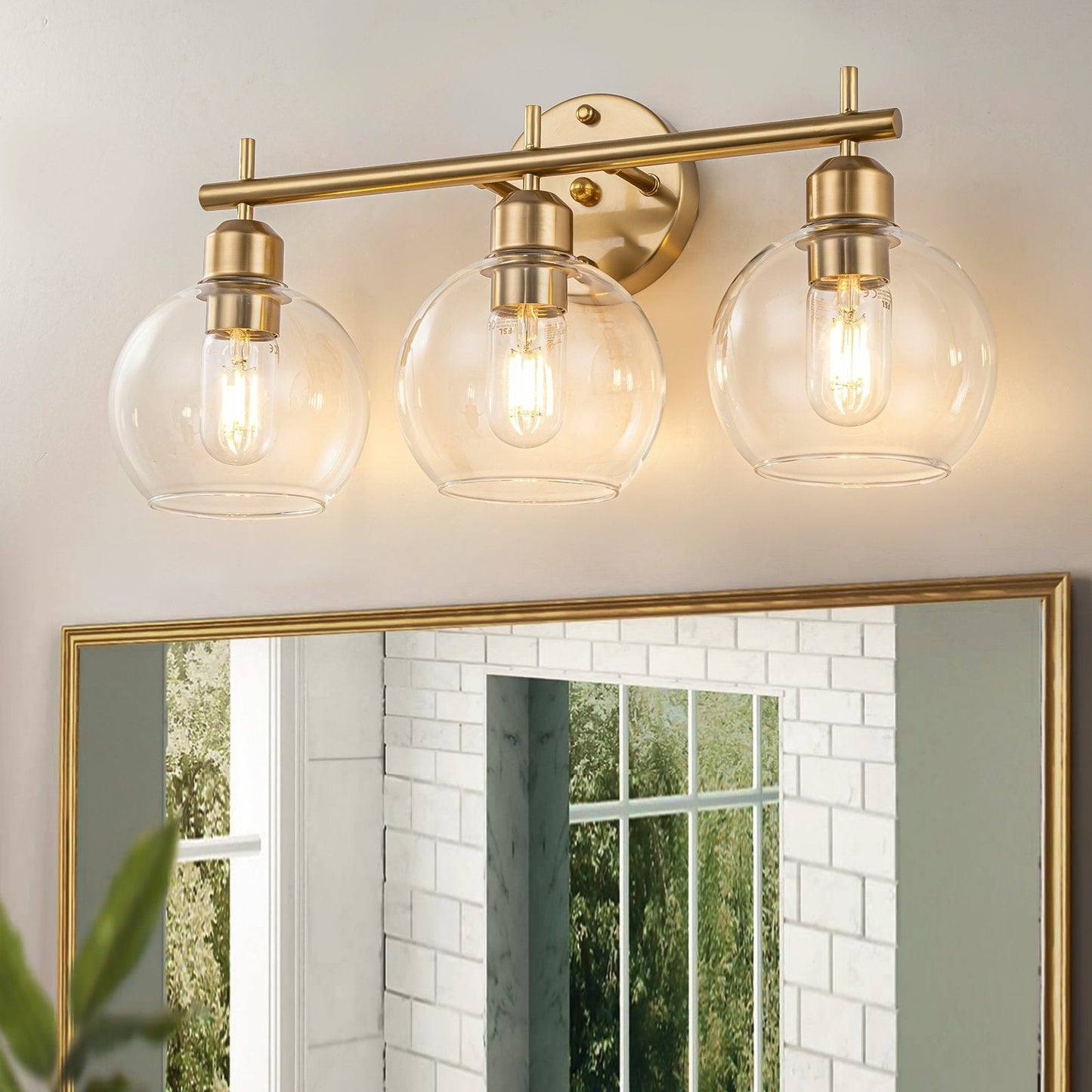 Applique murale moderne Starsky à 4 lumières avec variateur et abat-jour en verre globe