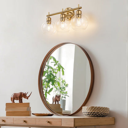 Applique murale moderne Starsky à 4 lumières avec variateur et abat-jour en verre globe