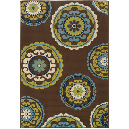 Vista Home Catalina Floral Medallions Indoor/ Outdoor Area Rug--