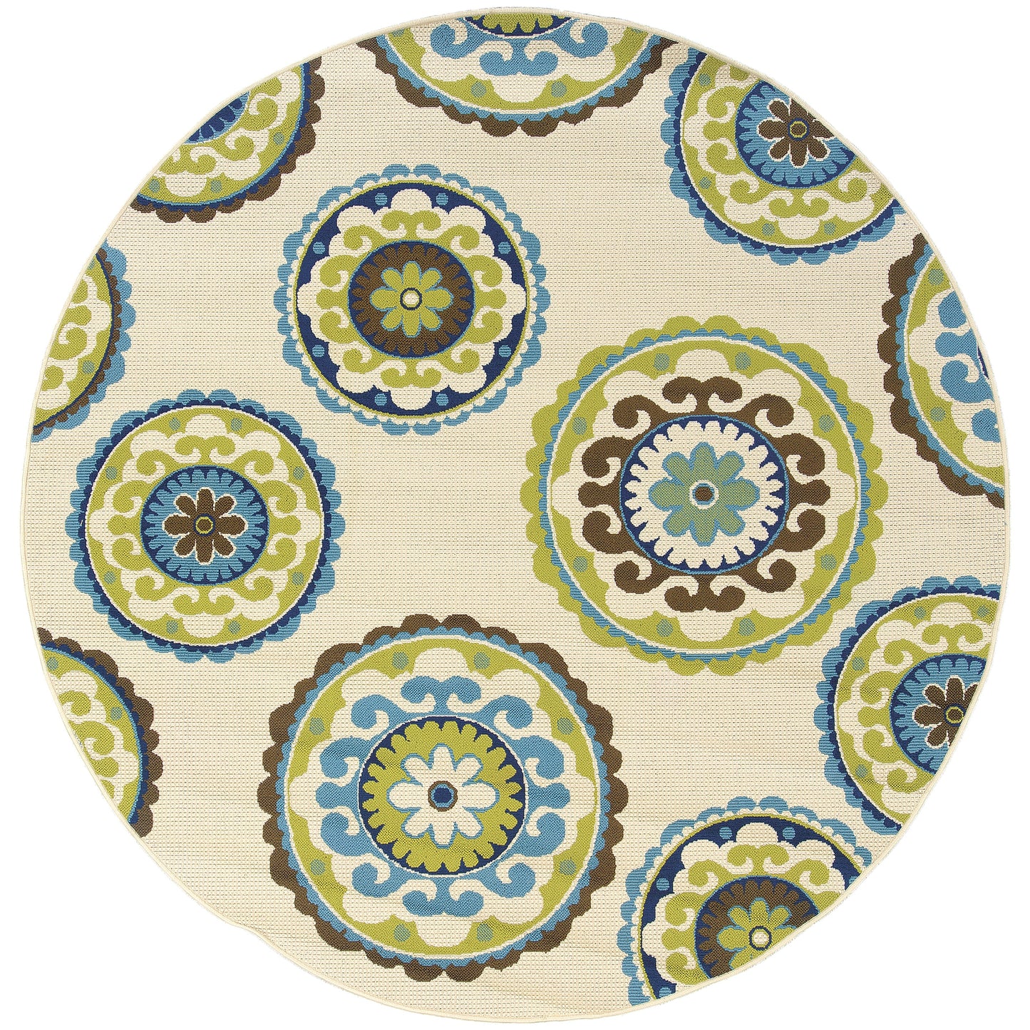 Vista Home Catalina Floral Medallions Indoor/ Outdoor Area Rug--