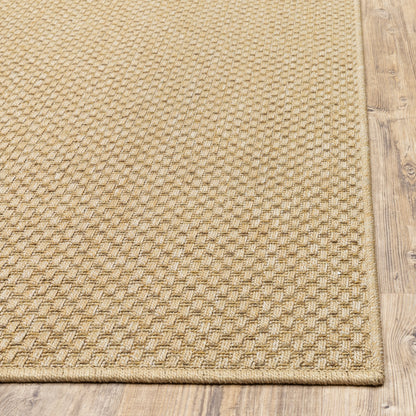Tapis d'intérieur/extérieur Style Haven Veranda à motif panier tissé ton sur ton
