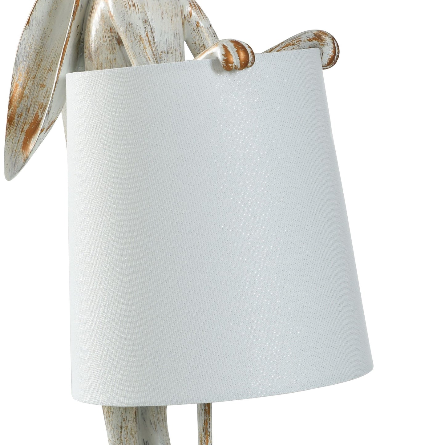 Lampe de bureau StyleCraft Malta White Washed Light Copper Rabbit