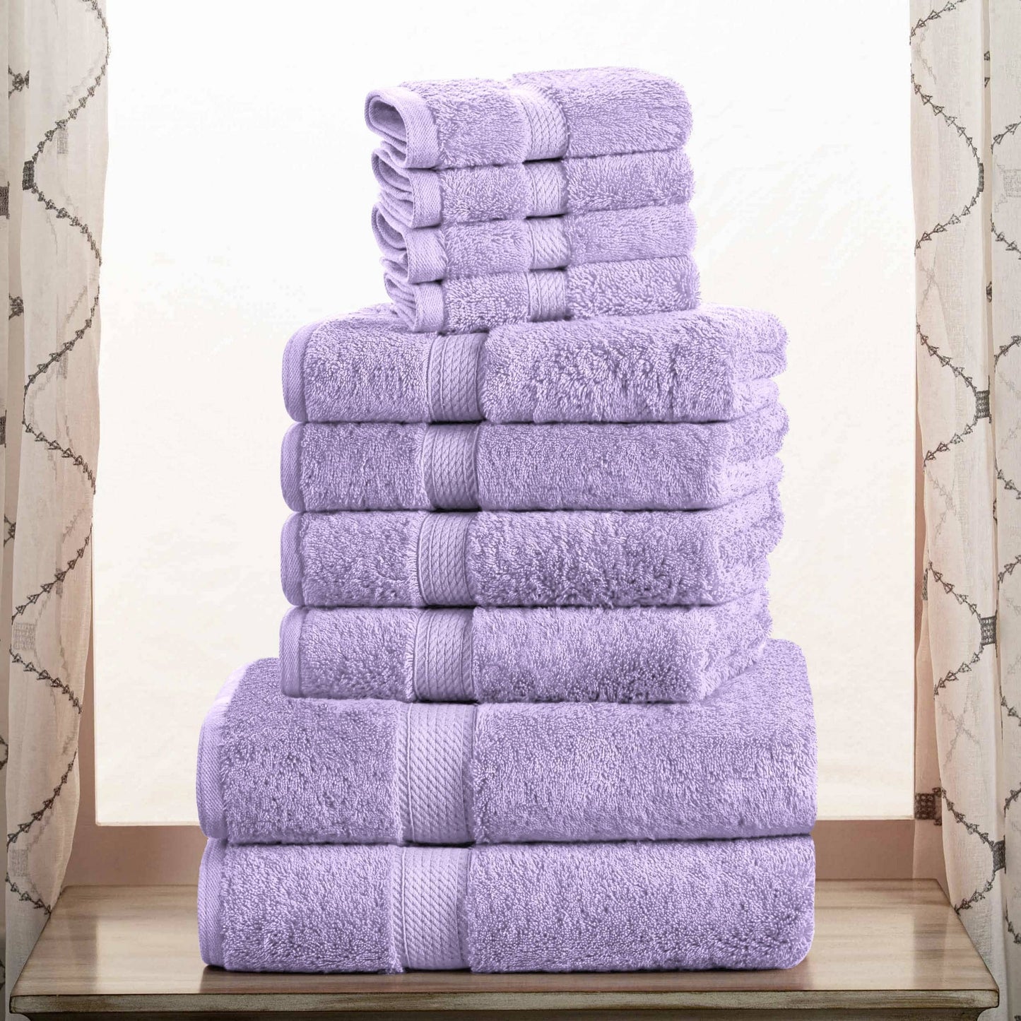 Superior Egyptian Cotton Pile Heavyweight 10-Piece Towel Set