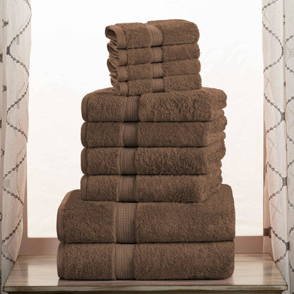 Superior Egyptian Cotton Pile Heavyweight 10-Piece Towel Set