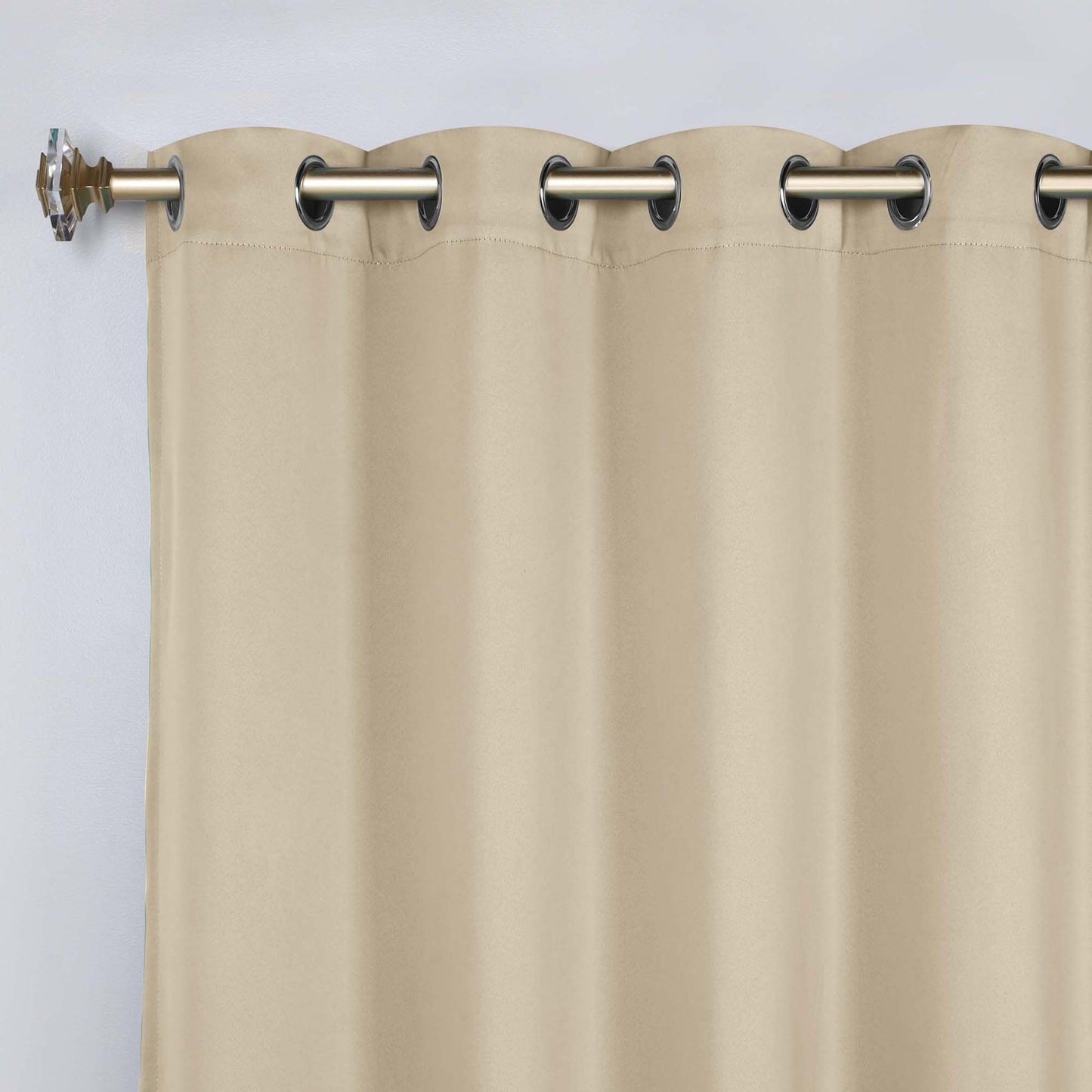 Superior Modern Solid Washable Room Darkening Blackout Curtains, Set of 2 Panels