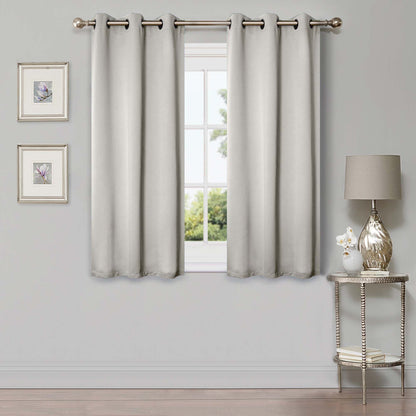 Superior Modern Solid Washable Room Darkening Blackout Curtains, Set of 2 Panels