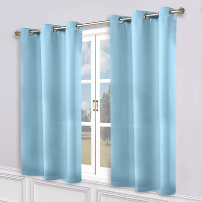 Superior Modern Solid Washable Room Darkening Blackout Curtains, Set of 2 Panels