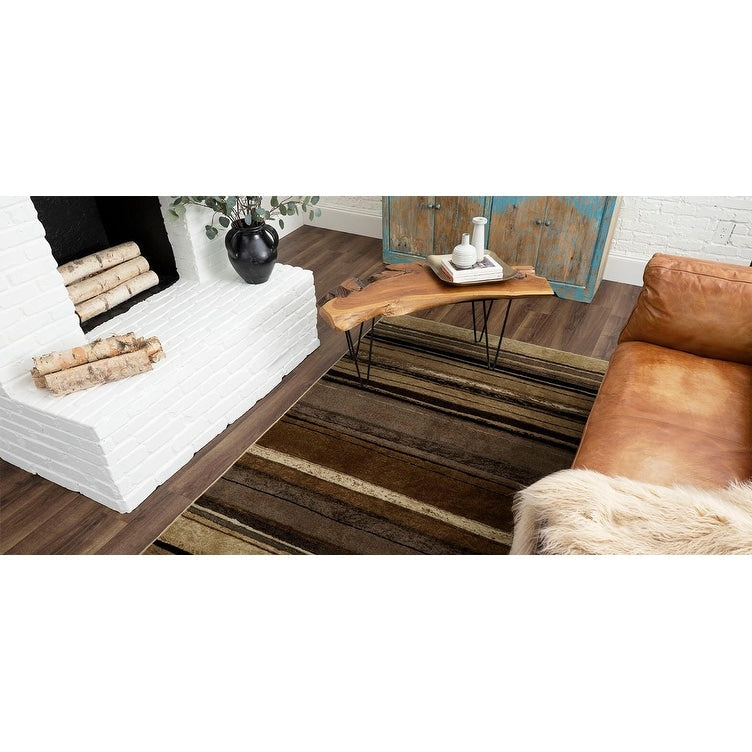 The Curated Nomad Sultan Multicolor Striped Boho Area Rug