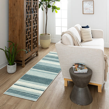The Curated Nomad Sultan Multicolor Striped Boho Area Rug