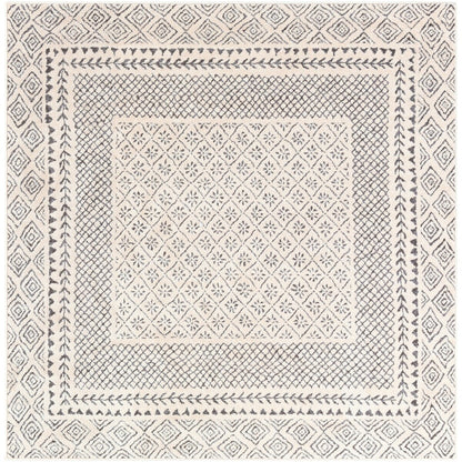 Tapis Livabliss Tiffany gris à bordure bohème