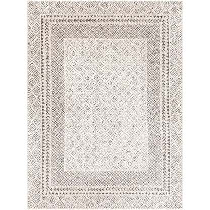 Tapis Livabliss Tiffany gris à bordure bohème
