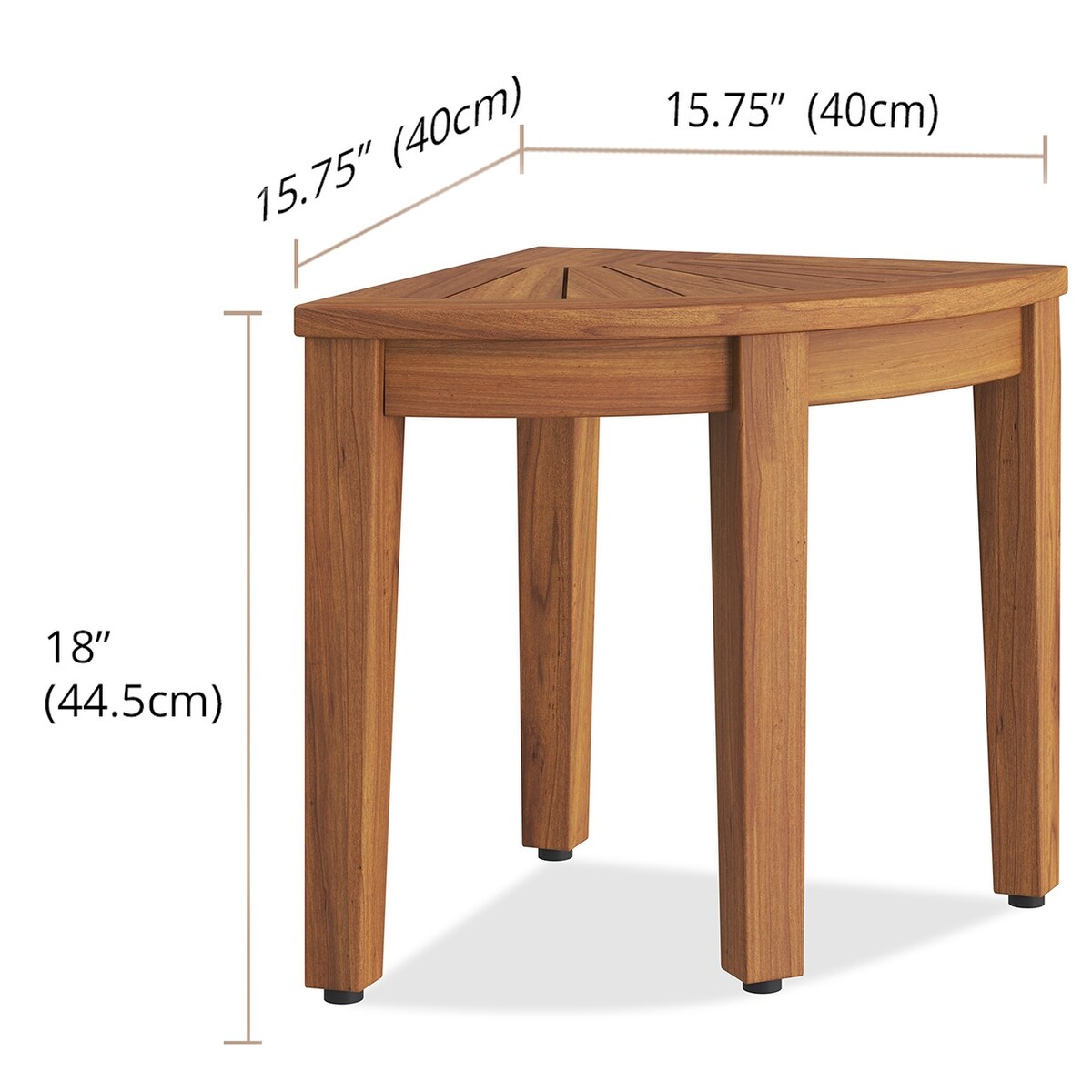 The Original Kai Corner Teak Shower Bench