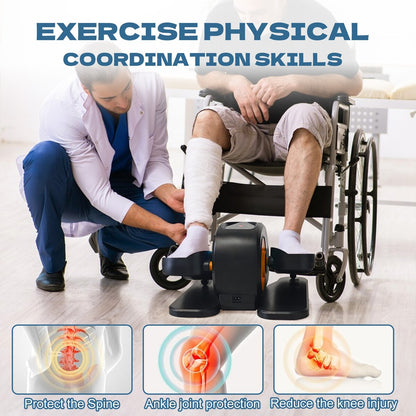 Under Desk Elliptical Machine, Elliptical Trainer with Remote Control Seated Pedal Exerciser for Seniors Adults and Teens