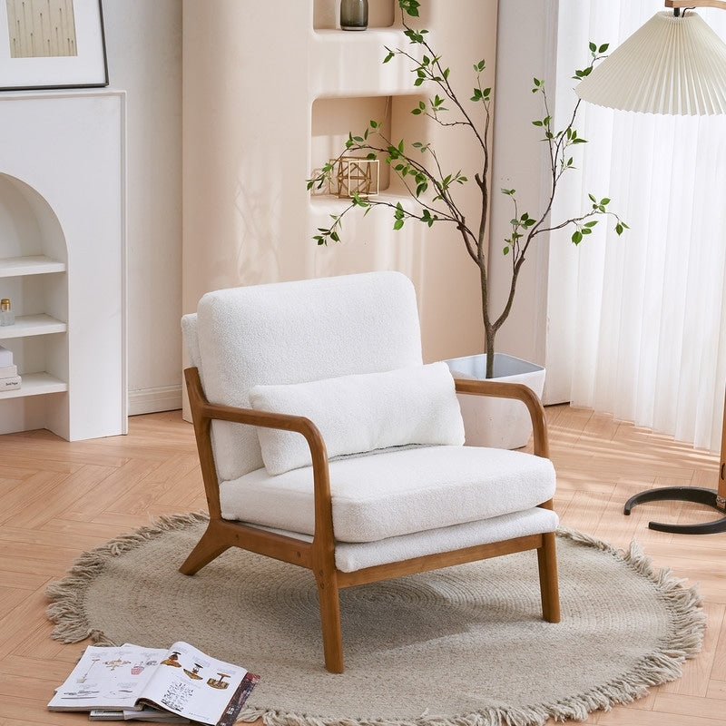 Fauteuil d'appoint rembourré de style moderne du milieu du siècle