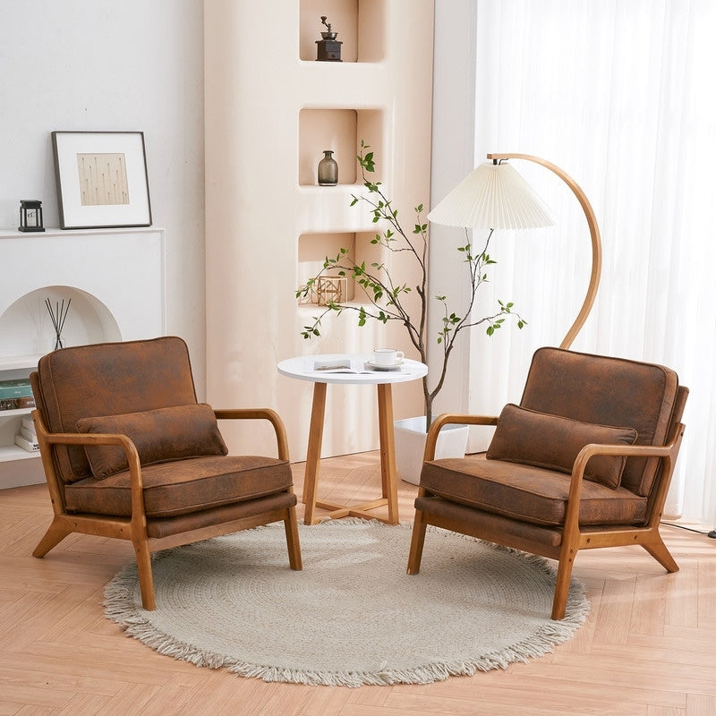 Fauteuil d'appoint rembourré de style moderne du milieu du siècle