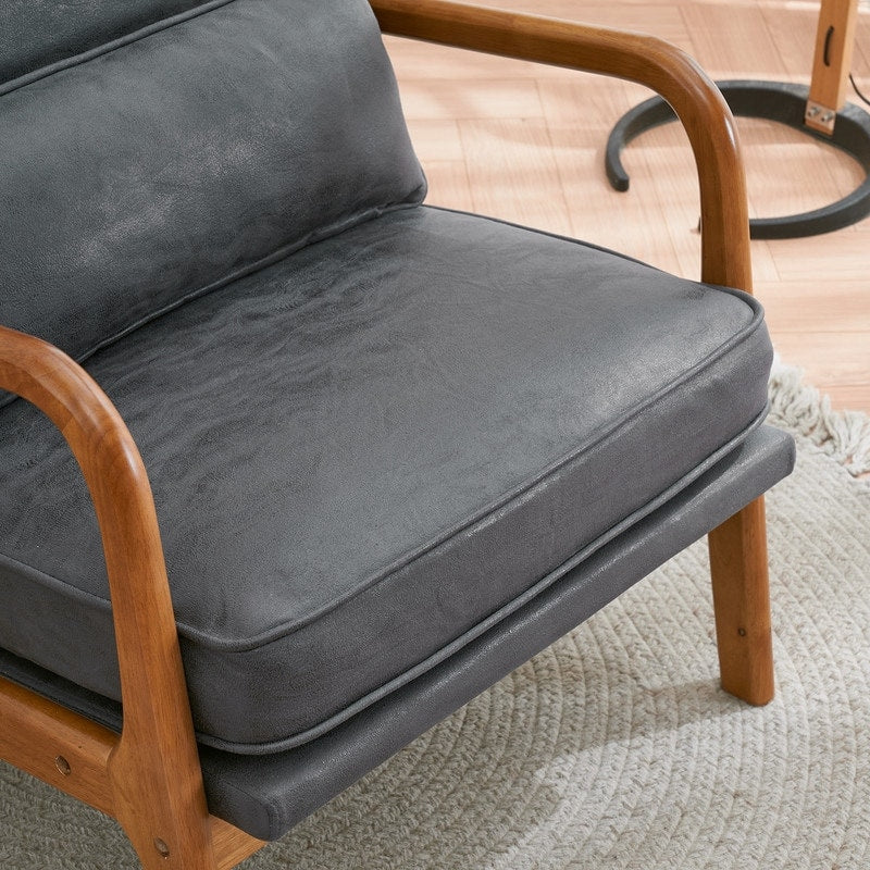 Fauteuil d'appoint rembourré de style moderne du milieu du siècle