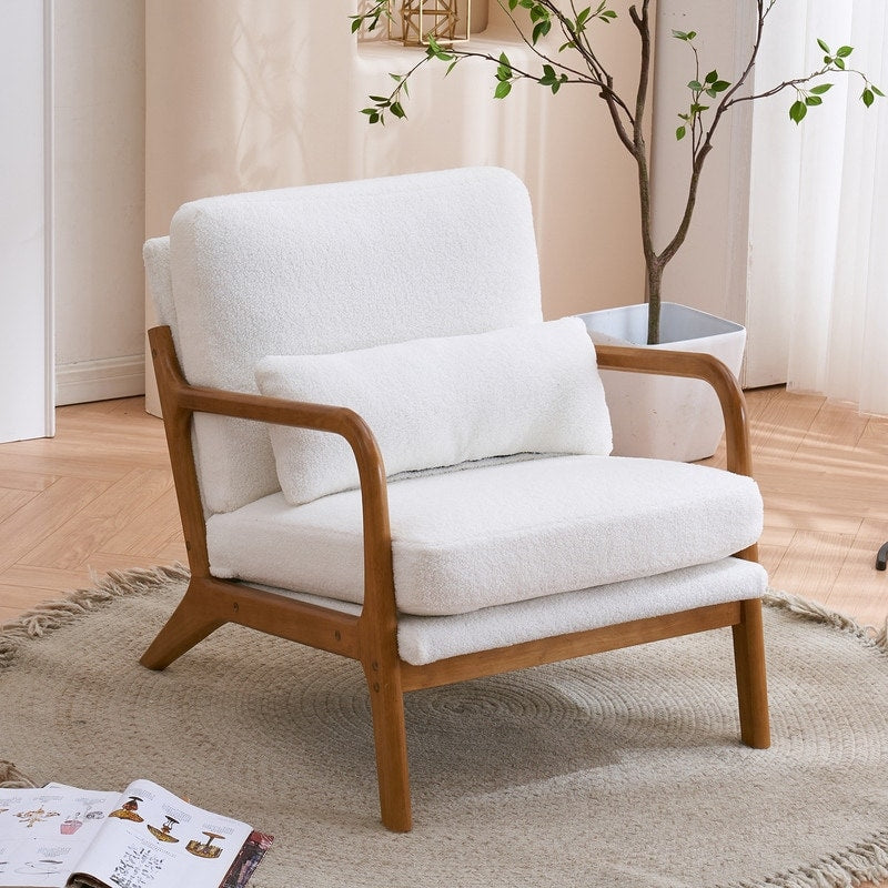 Fauteuil d'appoint rembourré de style moderne du milieu du siècle