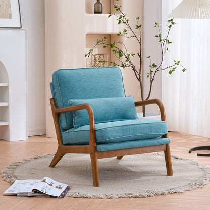 Fauteuil d'appoint rembourré de style moderne du milieu du siècle