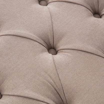 Upholstered Storage Bench Arm Bench Entryway Bench with Tufted Flip Top 50.4 Inches