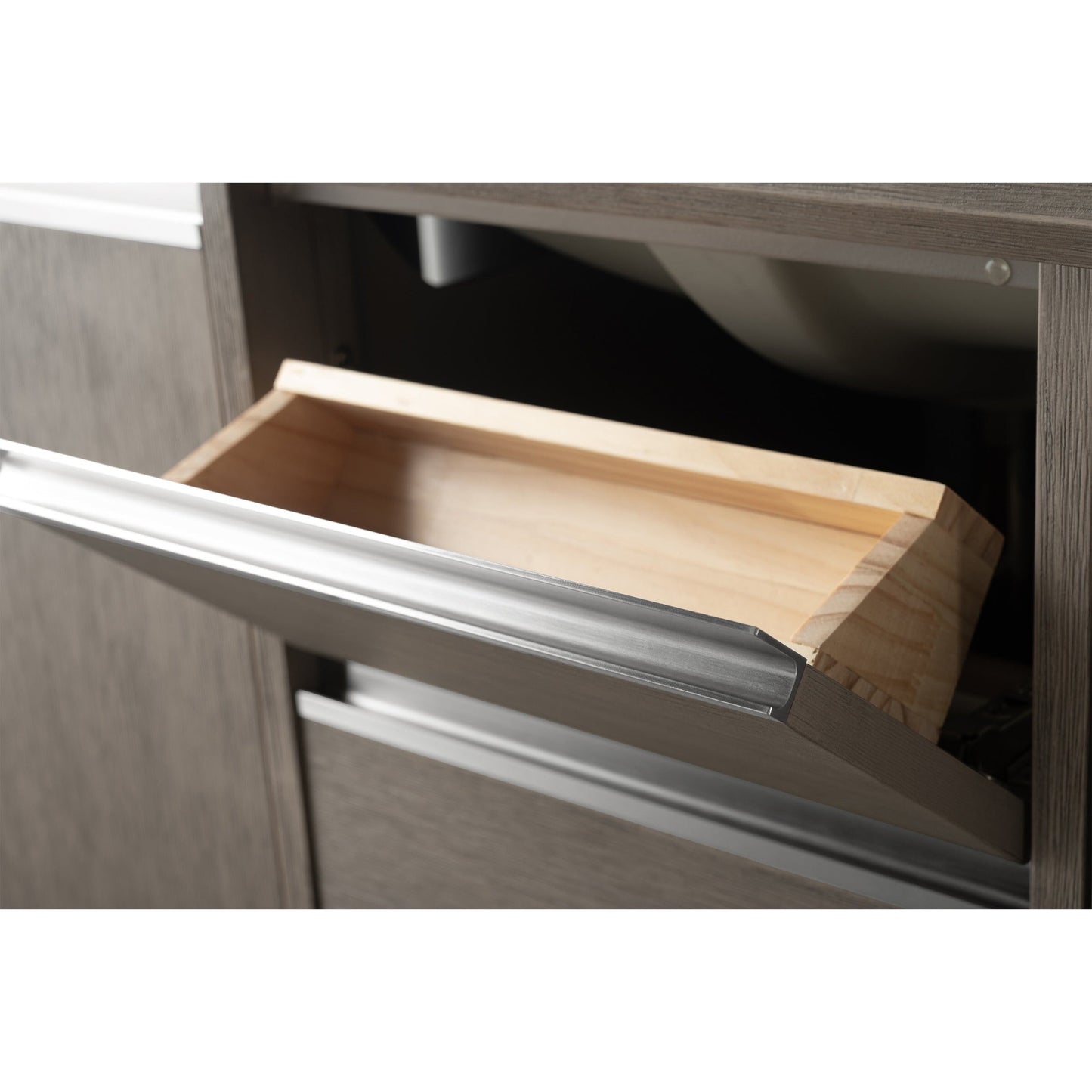 Vanity Art Bathroom Vanity with Ceramic Sink and Engineered Marble Top