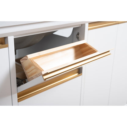 Vanity Art Bathroom Vanity with Ceramic Sink and Engineered Marble Top