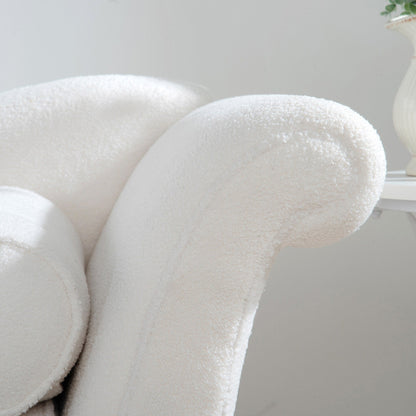 Chaise longue vintage avec accoudoirs en volutes par Christopher Knight Home