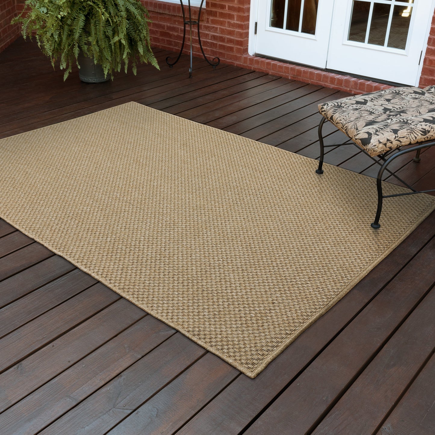 Vista Home Kauai Tonal Basket Weave Indoor-Outdoor Rug.