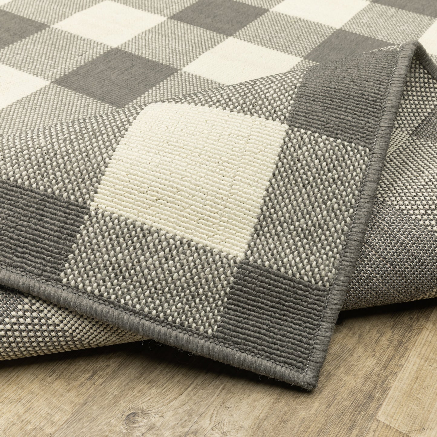 Vista Home Malta Gingham Check Indoor/Outdoor Area Rug