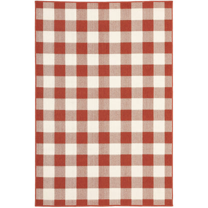 Vista Home Malta Gingham Check Indoor/Outdoor Area Rug