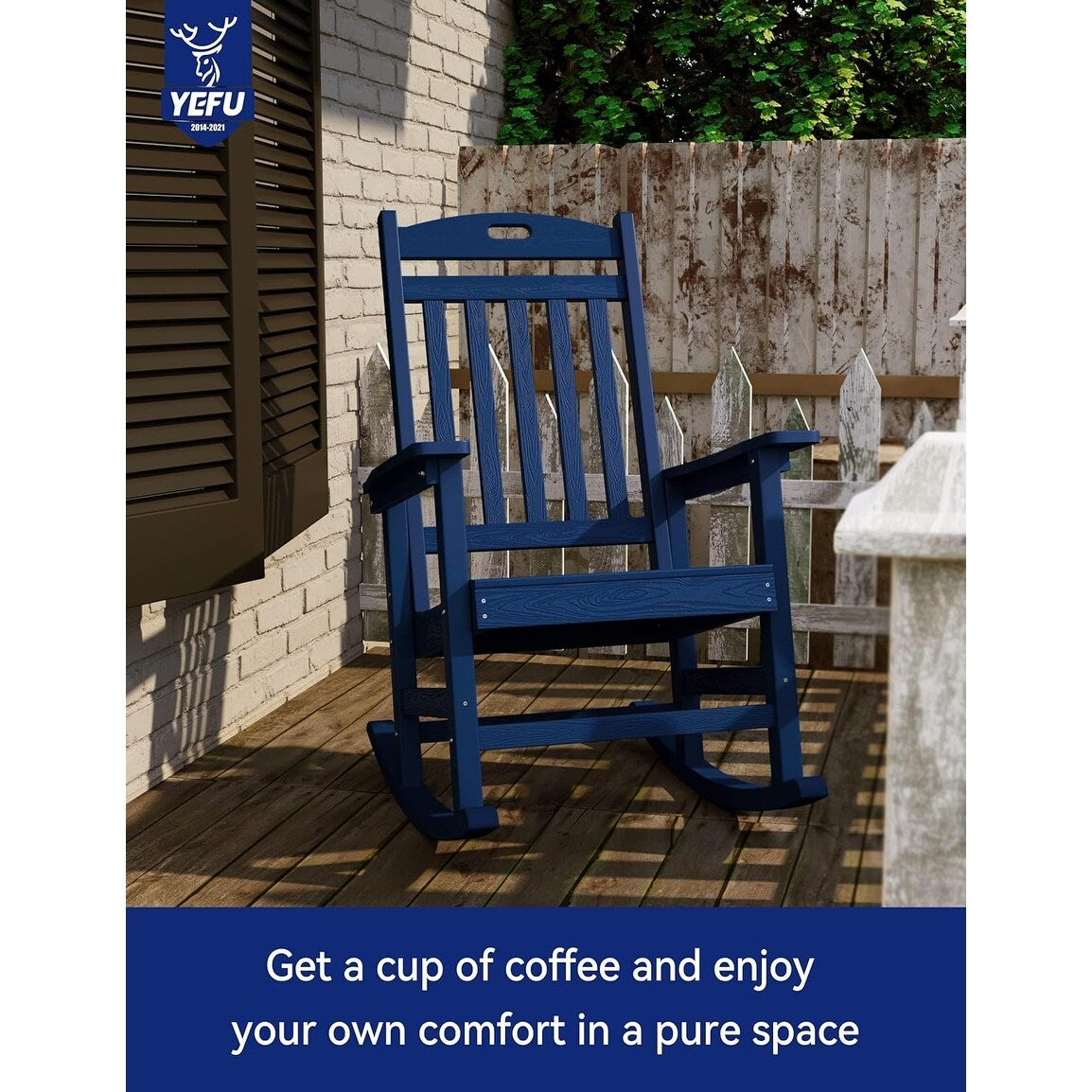 WINSOON All Weather Outdoor Rocking Chair, Set of 2