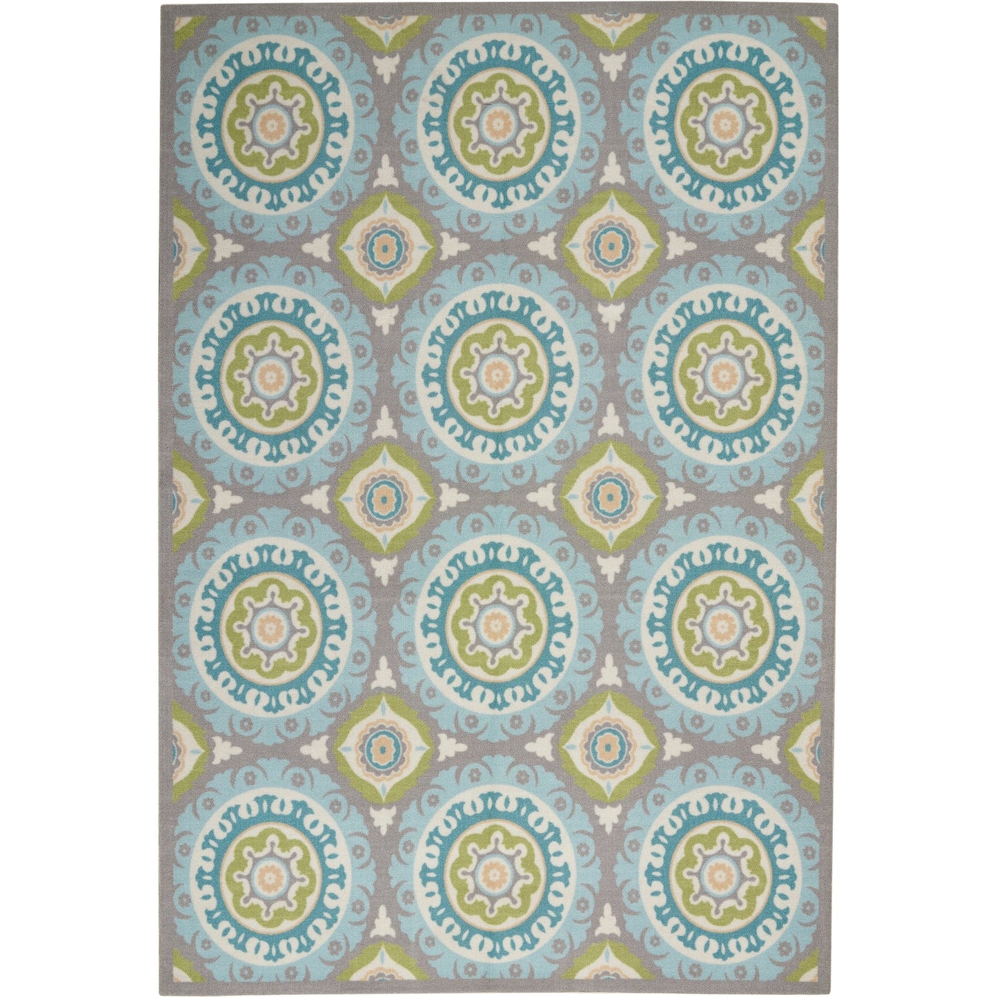 Waverly Sun N' Shade Indoor Outdoor Boho Medallion Area Rug