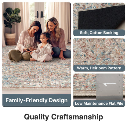 Well Woven Asha Vintage Emilia Flat-Weave Area Rug