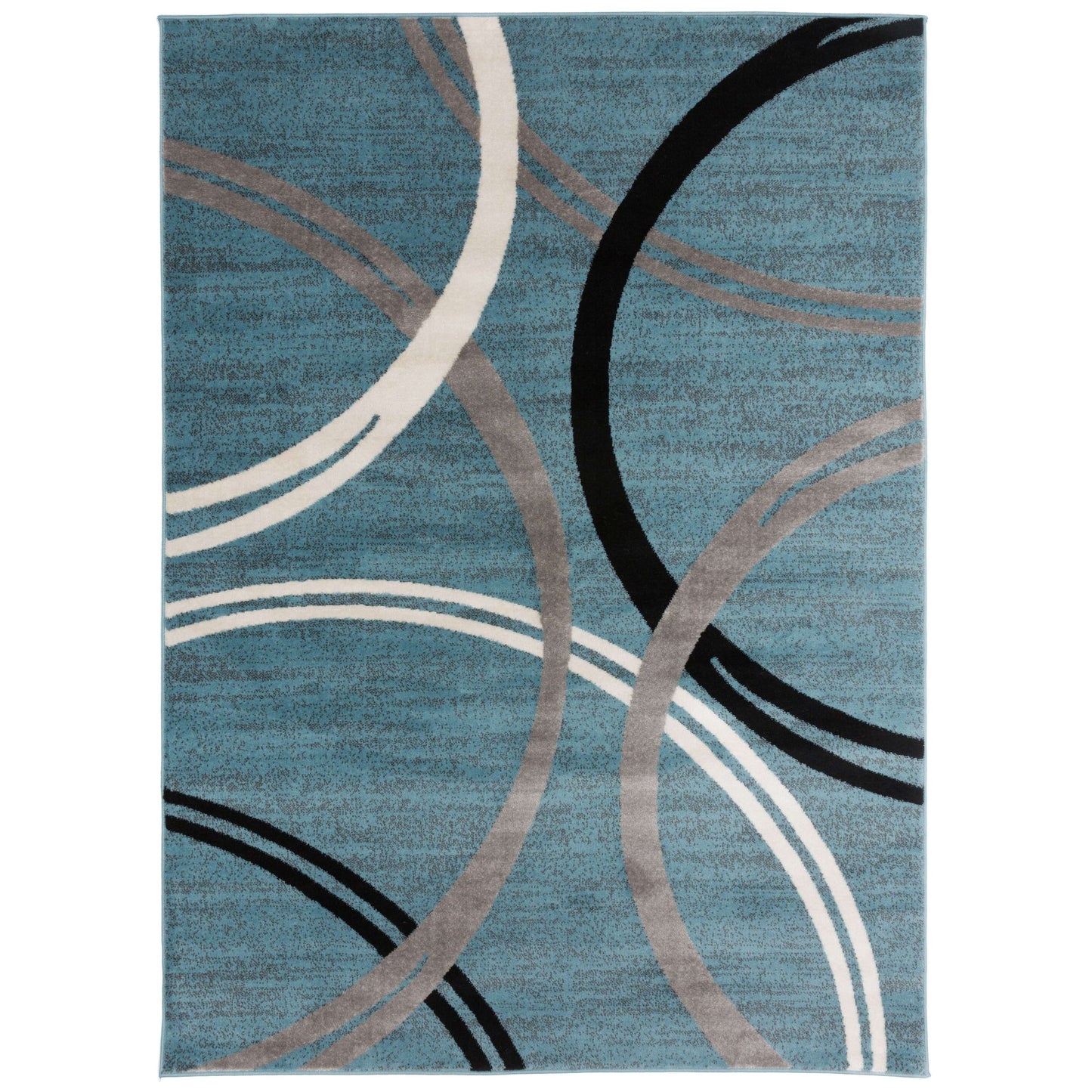 World Rug Gallery Contemporary Abstract Circles Design Area Rug