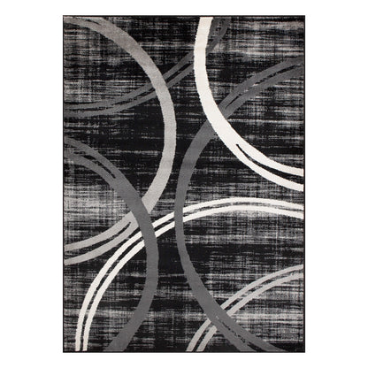 World Rug Gallery Contemporary Abstract Circles Design Area Rug