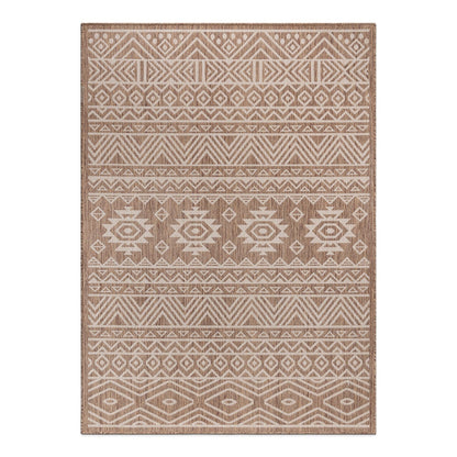 World Rug Gallery Distressed Geometric Bohemian Textured Flat Weave Indoor/Outdoor Area Rug