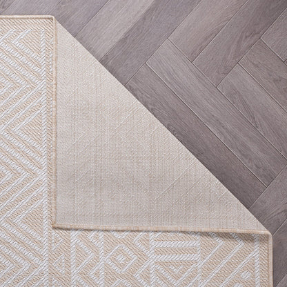 World Rug Gallery Distressed Geometric Bohemian Textured Flat Weave Indoor/Outdoor Area Rug