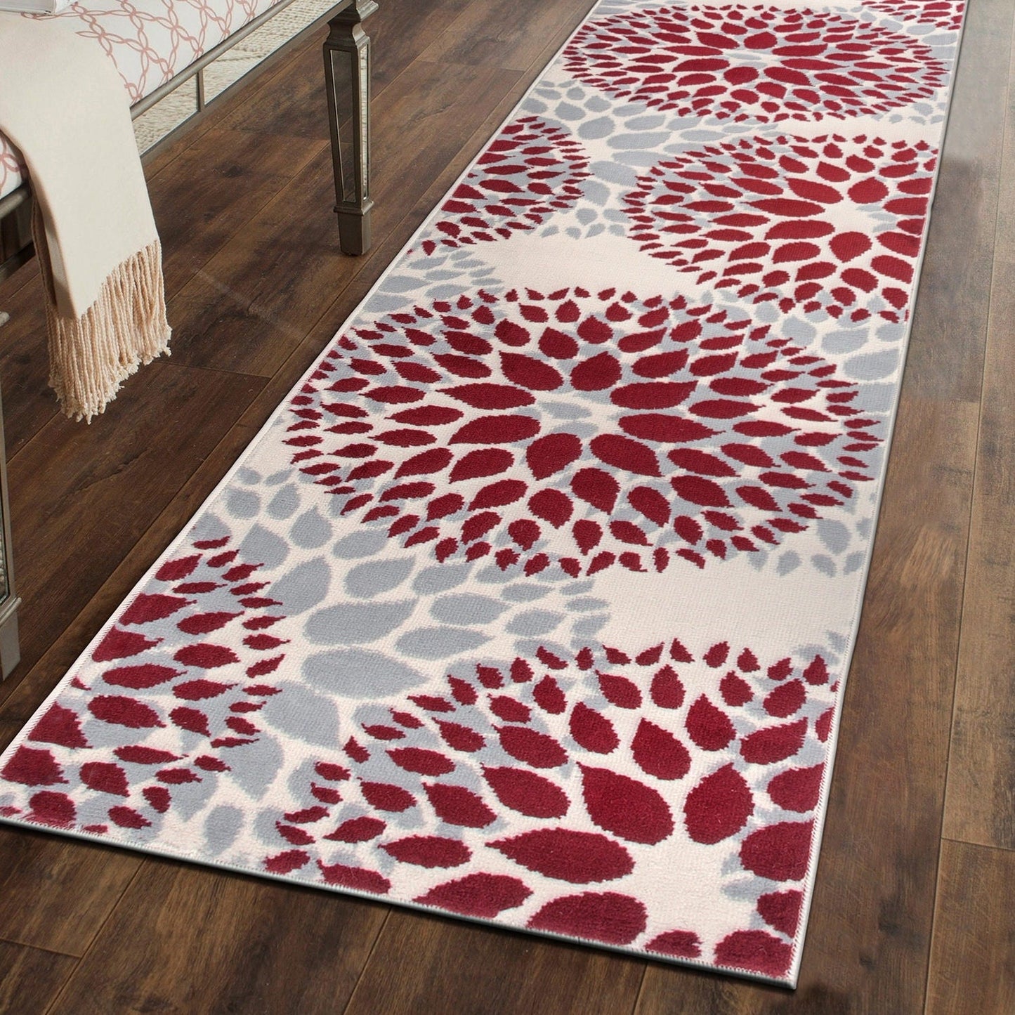 World Rug Gallery Modern Floral Circles Area Rug