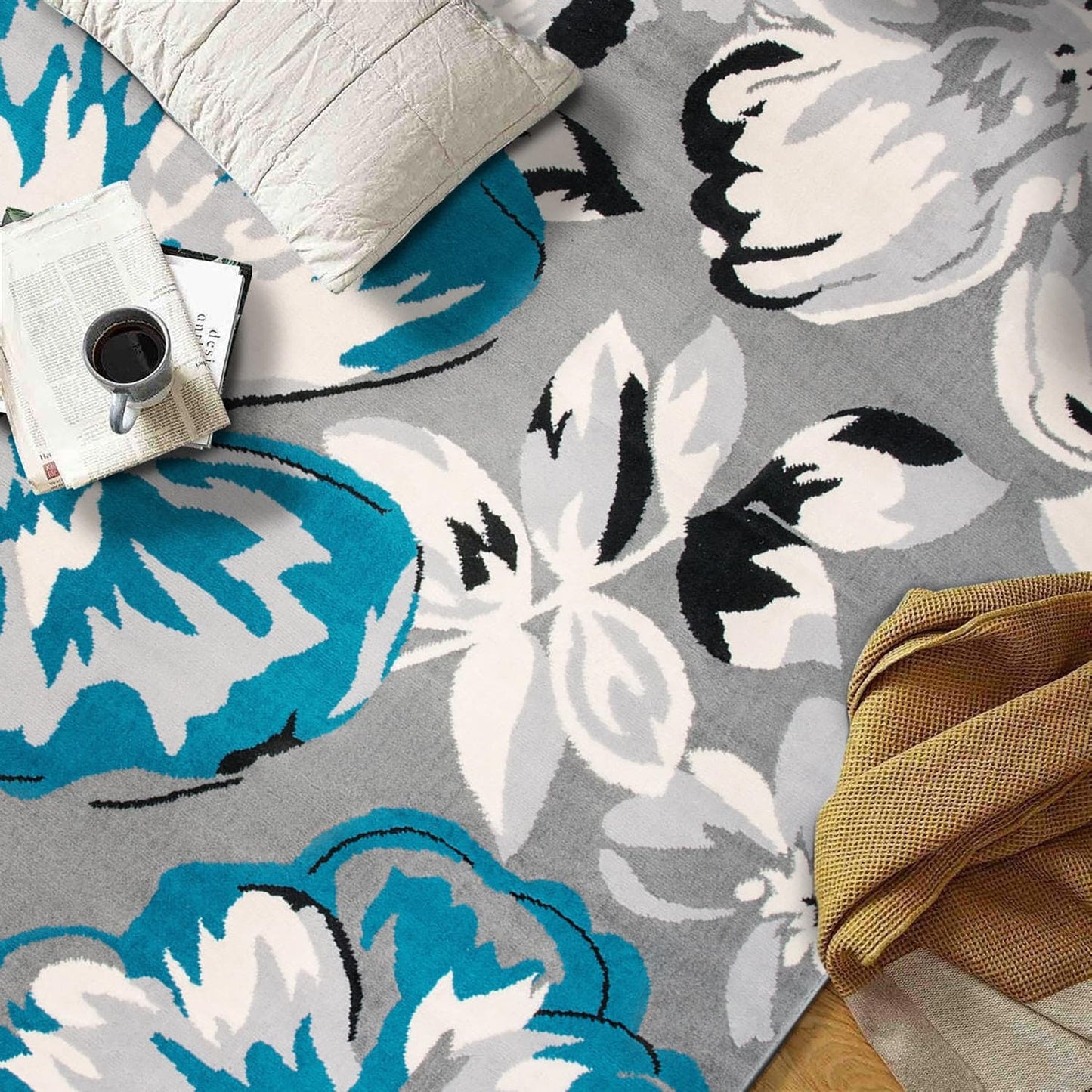 World Rug Gallery Modern Floral Design Area Rug