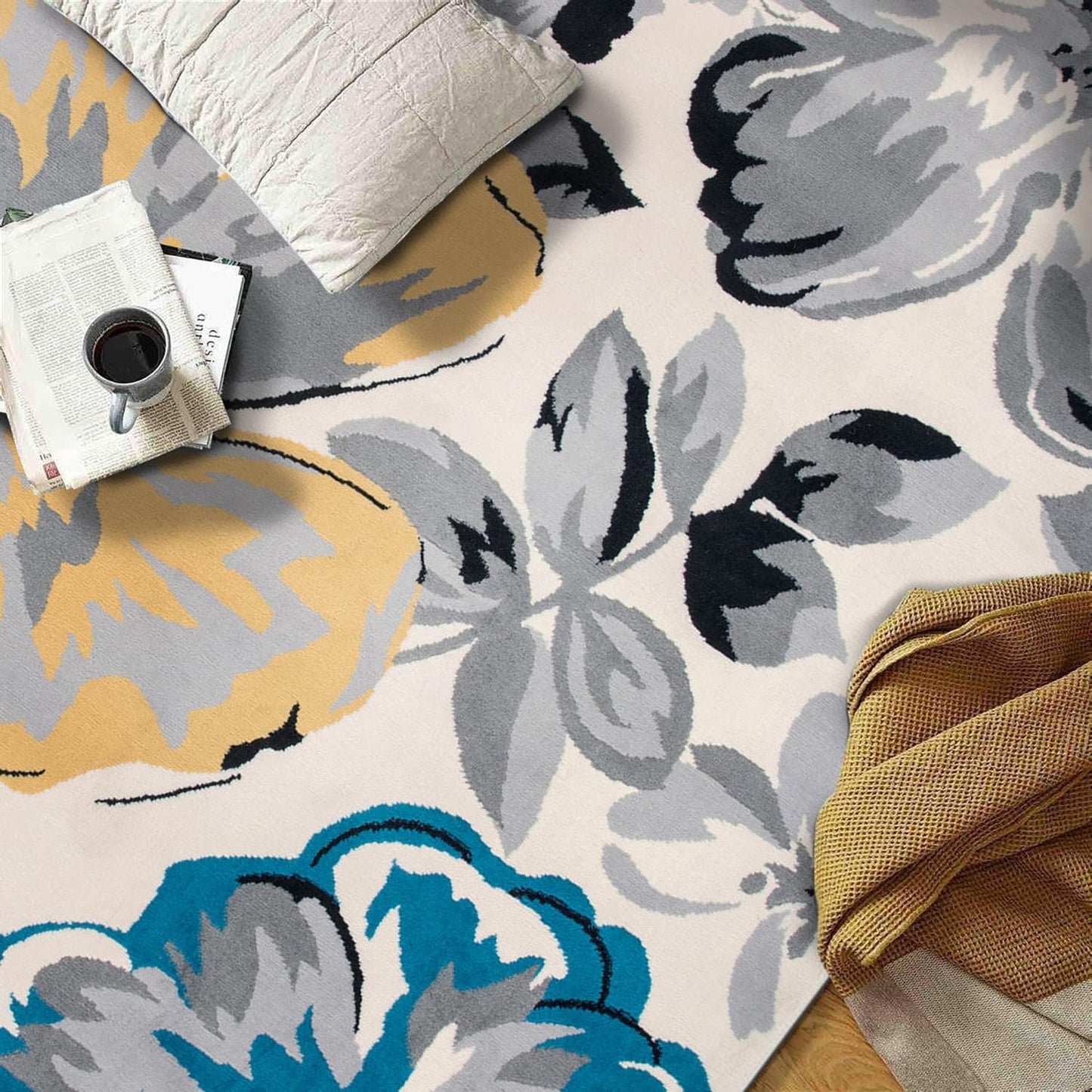 World Rug Gallery Modern Floral Design Area Rug