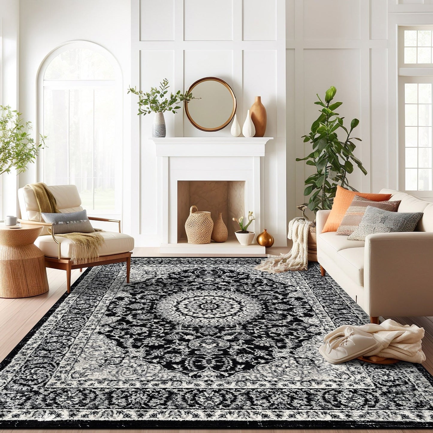 World Rug Gallery Traditional Oriental Medallion Area Rug