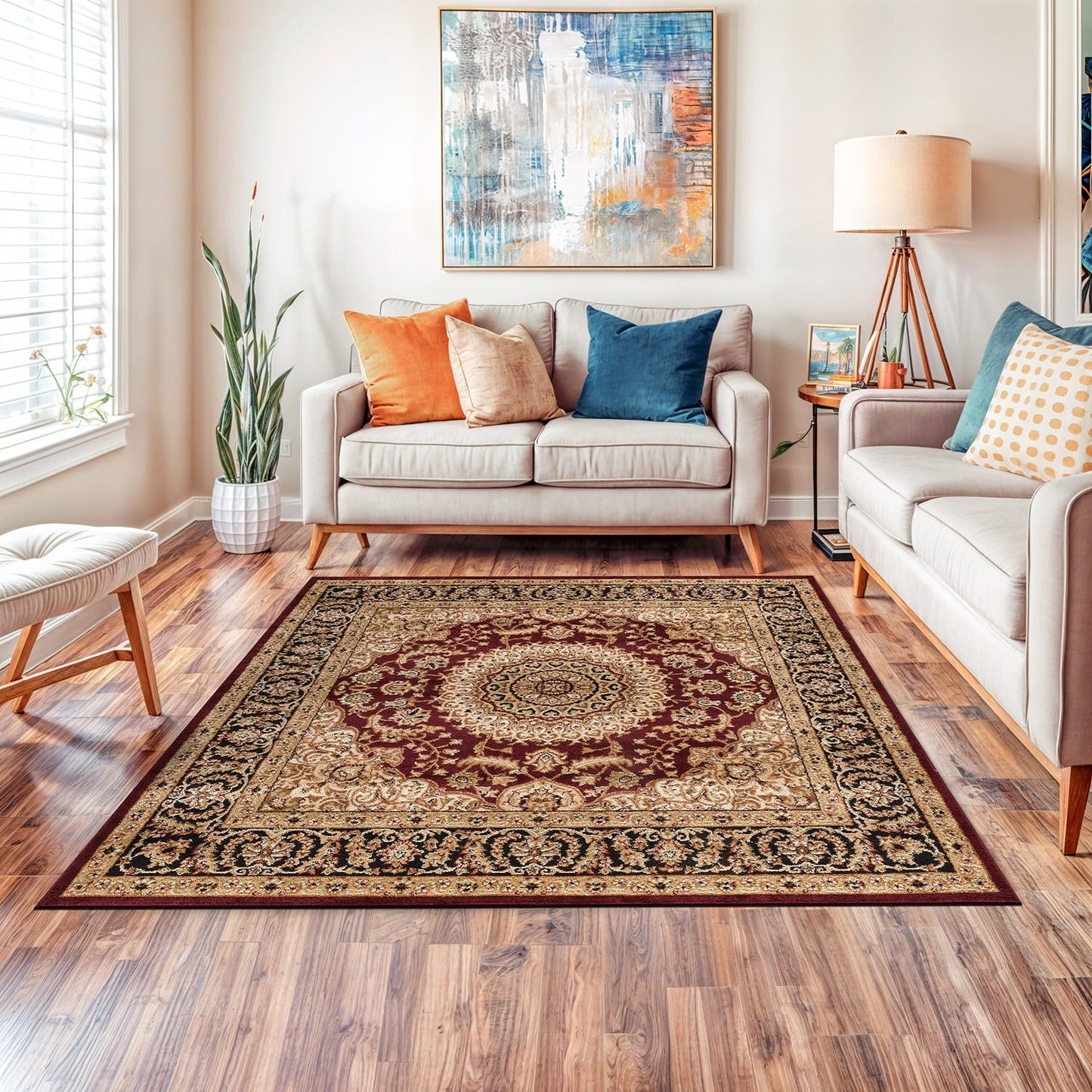 World Rug Gallery Traditional Oriental Medallion Area Rug