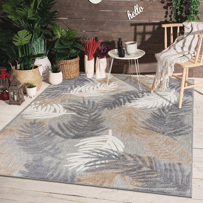 World Rug Gallery Tropical Floral Modern Indoor/Outdoor Area Rug