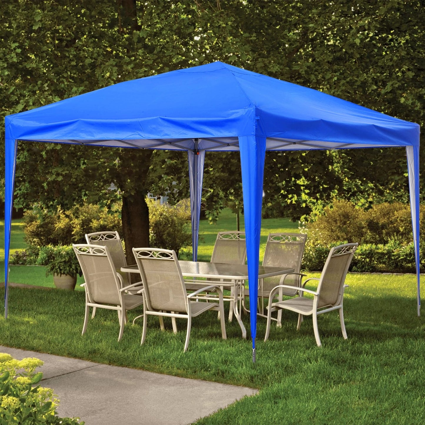 Zenova 10' x 10' Outdoor Pop Up Canopy Tent Patio Gazebo Party Wedding Tent