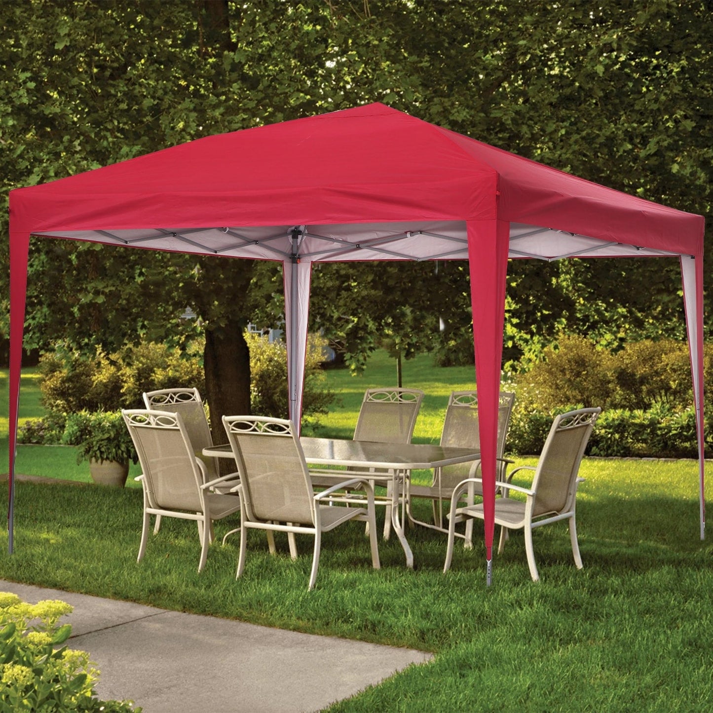 Zenova 10' x 10' Outdoor Pop Up Canopy Tent Patio Gazebo Party Wedding Tent