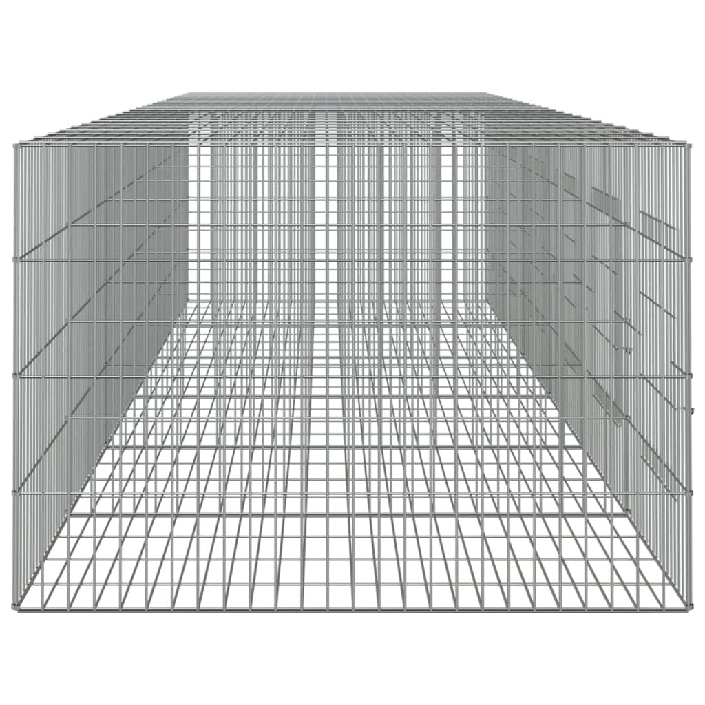 vidaXL 3-Panel Rabbit Cage Animal Hutch Playpen Enclosure Galvanized Iron