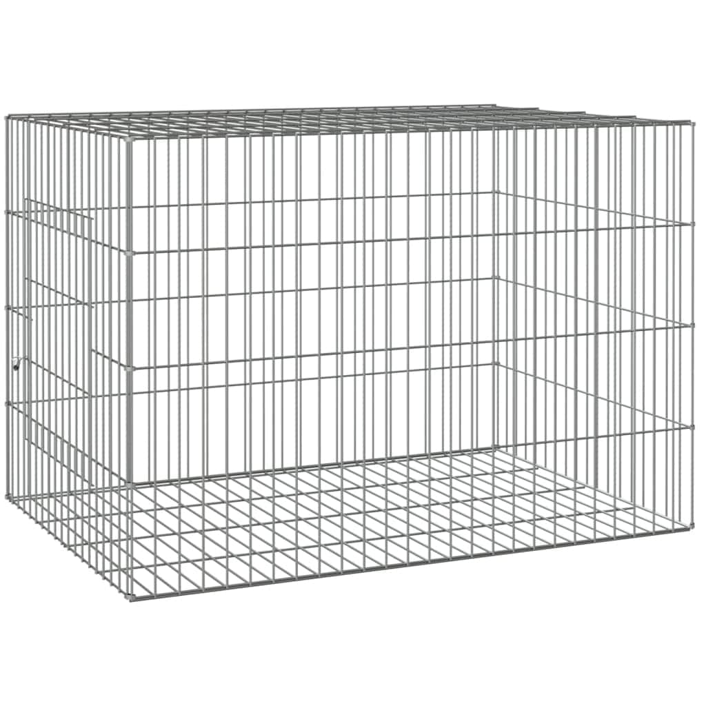 vidaXL 3-Panel Rabbit Cage Animal Hutch Playpen Enclosure Galvanized Iron